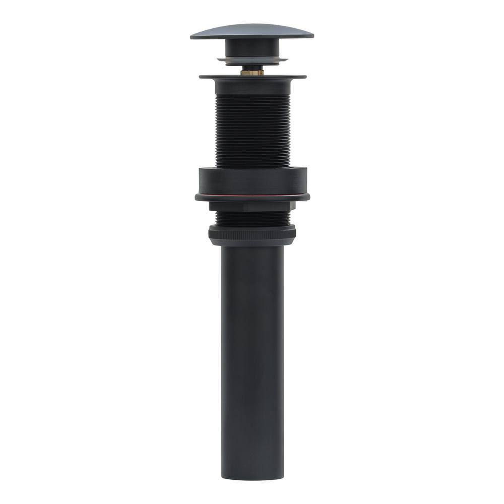 Matte Black Solid Brass Non-Overflow Pop-Up Drain