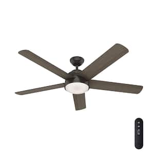 Romulus 60 in. Integrated LED Indoor Noble Bronze Smart Ceiling Fan with Light Kit and Remote