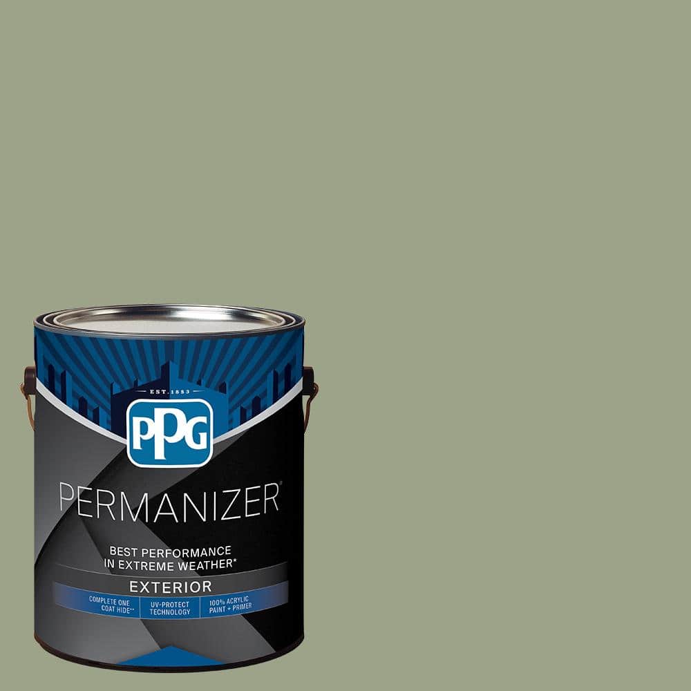 PERMANIZER 1 gal. PPG10304 Edamame Satin Exterior Paint PPG10304PZ