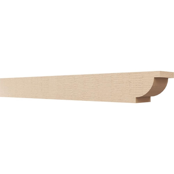 Ekena Millwork 4-in. x 4-in. x 36-in. Alpine Woodgrain, Primed Tan Timberthane Polyurethane Rafter Tail Brace