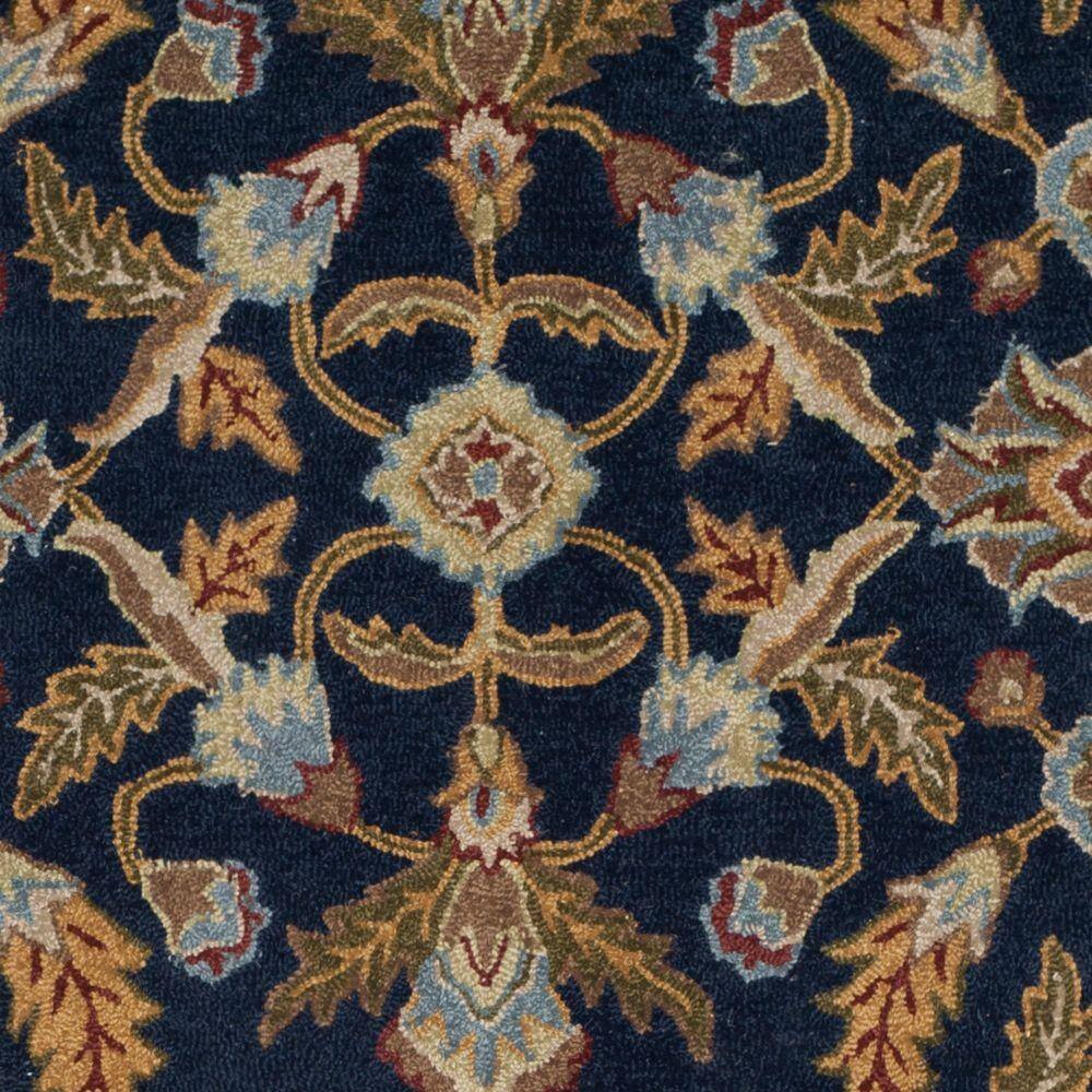 Blossom Navy Blue Handmade Wool 8' x 10' Area Rug