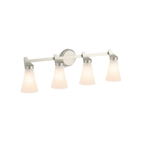 KOHLER Simplice 4-Light Brushed Nickel Wall Sconce