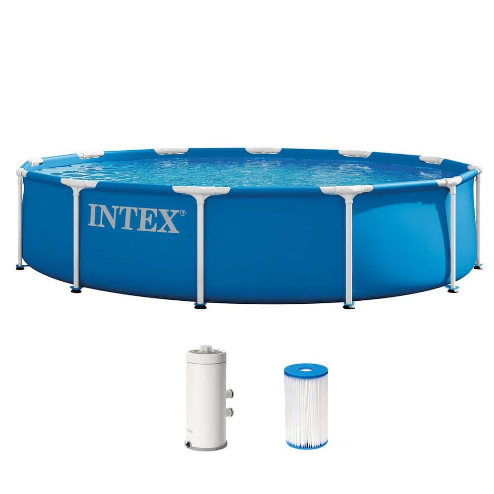 12ft x 30in Metal Round Frame Above Ground Pool Set with Filter Pump, 30 in Depth price history on PriceWatchPro
