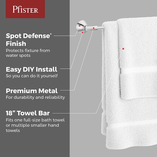 Willa 18 in. Towel Bar in Polished Chrome