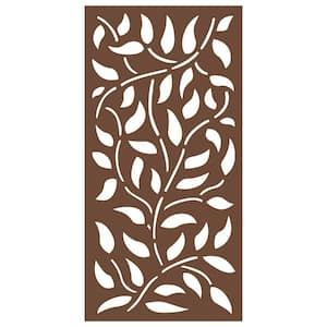 Vines 6 ft. x 3 ft. Espresso Recycled Polymer Decorative Screen Panel, Wall Decor and Privacy Panel