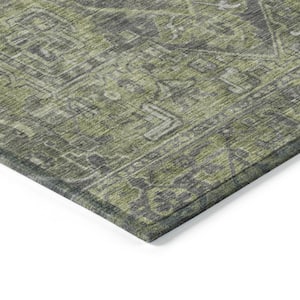 Chantille ACN571 Green 2 ft. 6 in. x 3 ft. 10 in. Machine Washable Indoor/Outdoor Geometric Area Rug
