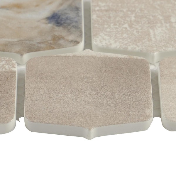 Seaside Barcelona 9.84 in. x 12.13 in. Lantern Glass Mesh-Mounted Mosaic Tile (0.83 sq. ft./Each)