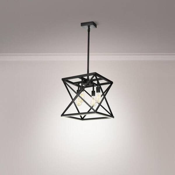 【別倉庫からの配送】 Katalyst Electric Feit 60-Watt Modern Black Matte 4-Light ライト・ランタン