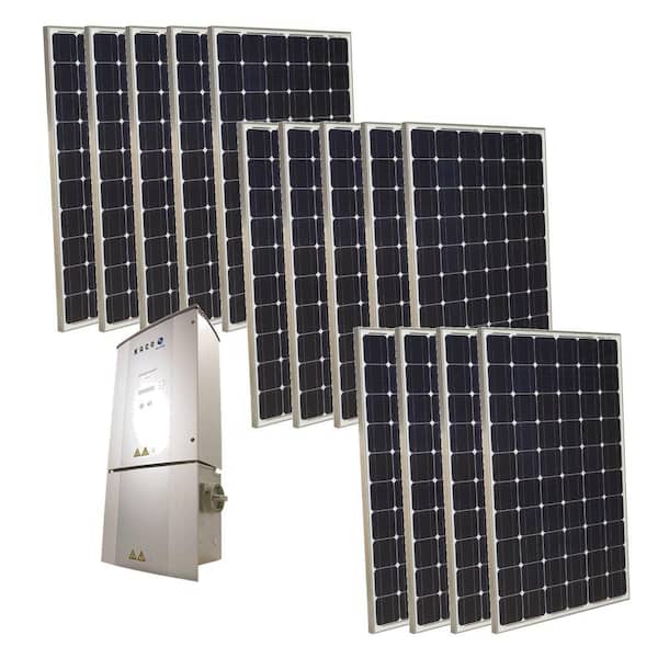 Grape Solar 3,500-Watt Monocrystalline PV Grid-Tied Solar Power Kit-DISCONTINUED