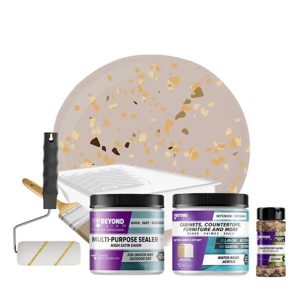 Sand Flat Matte Countertop Kit and Autumn Flecks