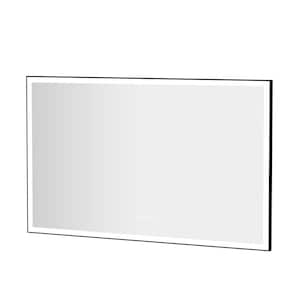 60 in. W x 36 in. H Rectangular Framed Premium Aluminum LED Wall Mounted Bathroom Vanity Mirror in Color Black