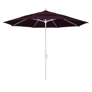 11 ft. Fiberglass Collar Tilt Double Vented Patio Umbrella in Purple Pacifica