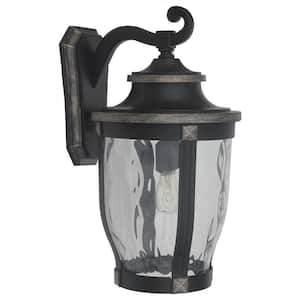 McCarthy 14.88 in. 1-Light Bronze Outdoor Wall Lantern Sconce