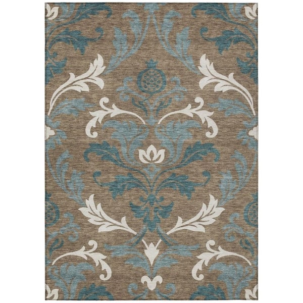 Chantille Machine Washable Indoor/Outdoor Abstract ACN2968 Brown 5 ft. x 7 ft. 6 in. Area Rug