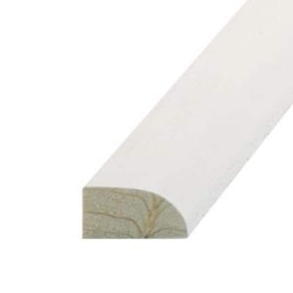 Woodgrain Millwork WM 106 11/16 in. x 11/16 in. x 192 in. Primed Pine Wood Finger-Jointed Quarter Round Moulding