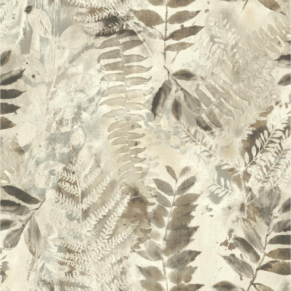 Fern Memory Botanical Latte Vinyl Peel and Stick Wallpaper Roll (Covers 30.75 sq. ft.) price history on PriceWatchPro