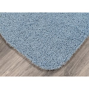 Jazz Basin Blue 24 in. x 40 in. Washable Bathroom Accent Rug