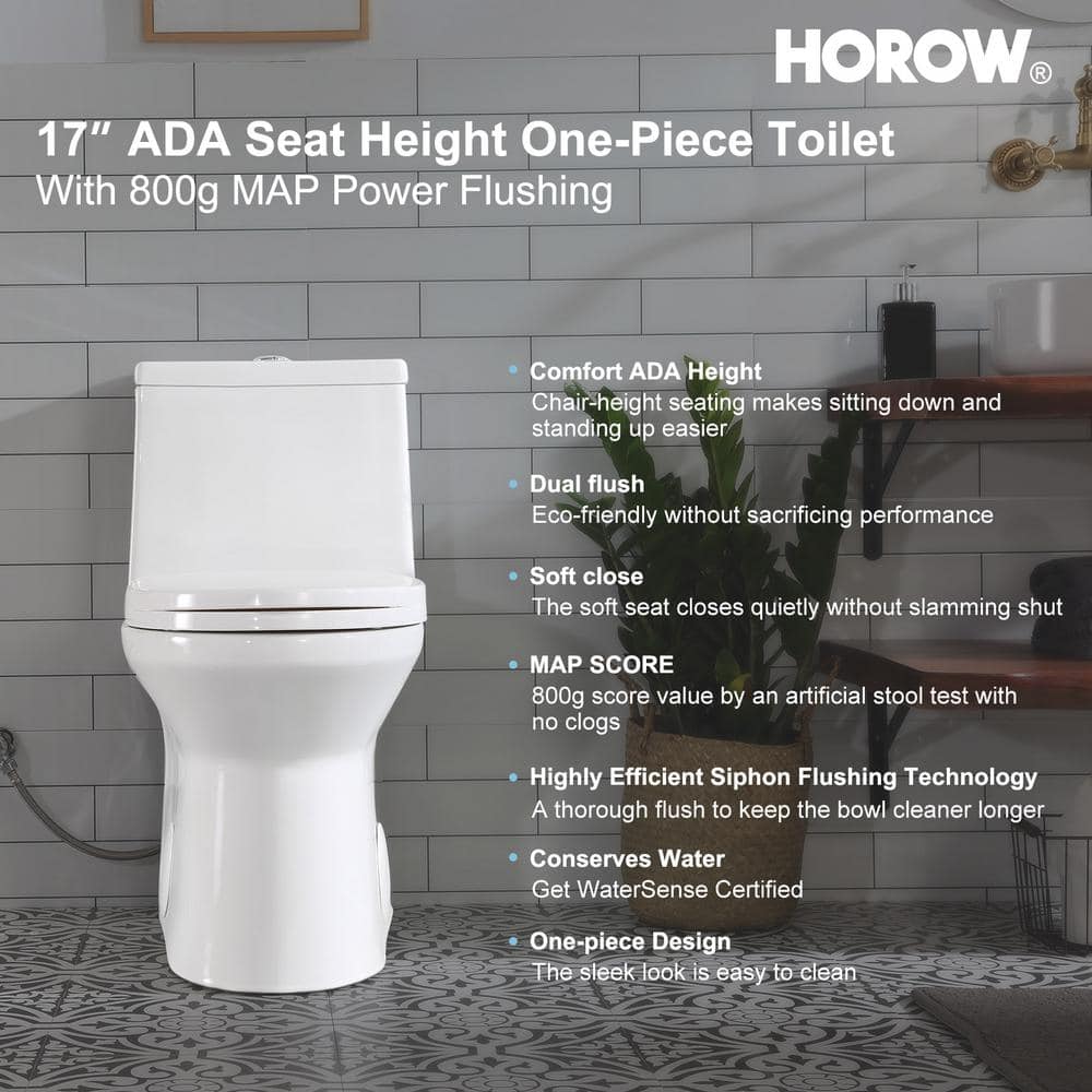 White Ceramic Elongated Dual Flush High Efficiency Toilet