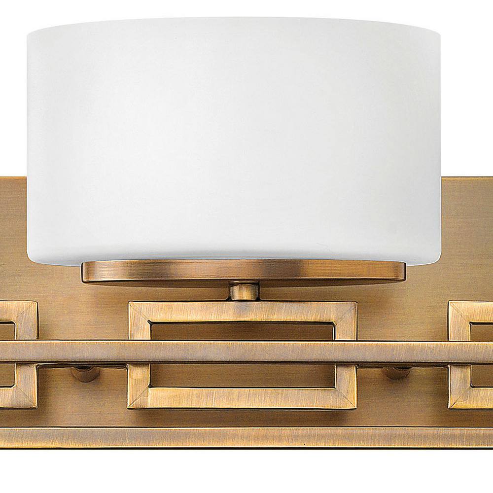 Elegant Brushed Bronze 3-Light LED Bath Vanity with Etched Opal Shade