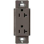 Claro 20 Amp Duplex Outlet, Truffle (SCR-20-TF)