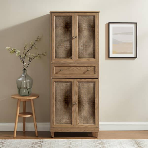 Katia Driftwood Faux Wood 27.13 in. x 67.75 in. Pantry Cabinet