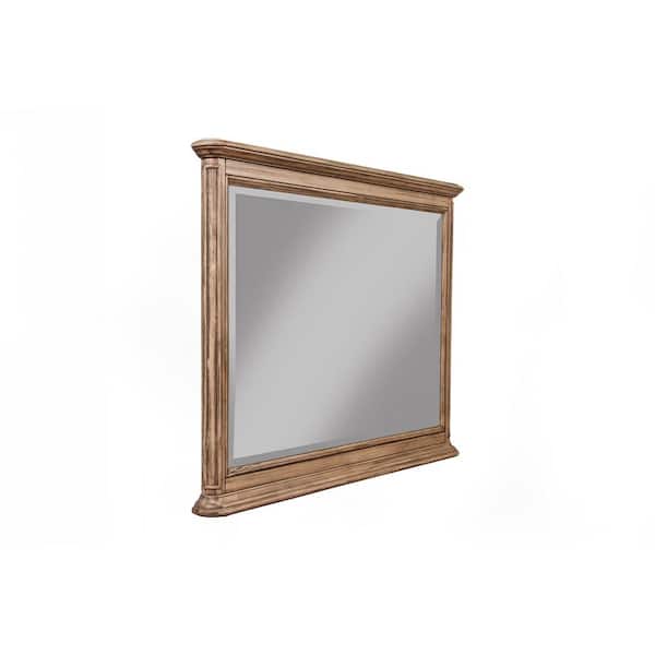 Alpine Furniture 0.75 in. W x 36.75 in. H Wooden Frame Gray Wall Mirror