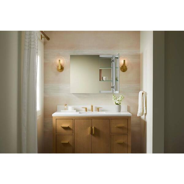 KOHLER Embark Slim 35 in. W x 26 in. H Rectangular Two-Door Medicine Cabinet with Mirror