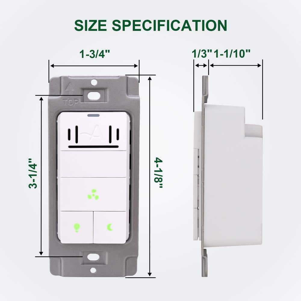 White 3-Way Motion Sensor and Timer Switch