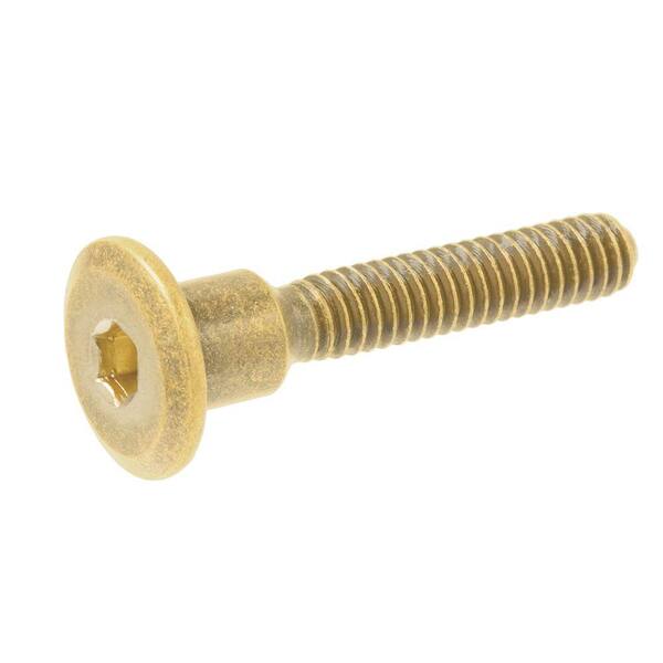 Everbilt 1/4 in. x 50 mm Brass Wide Connecting Bolt (4-Pack)