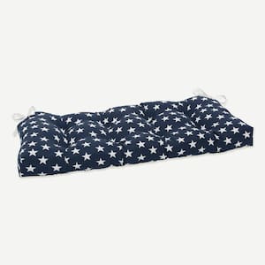 Other Rectangular Outdoor Bench Cushion in Blue