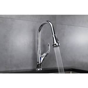 Furio Brass Single-Handle Pull-Down Spray Kitchen Faucet in Chrome