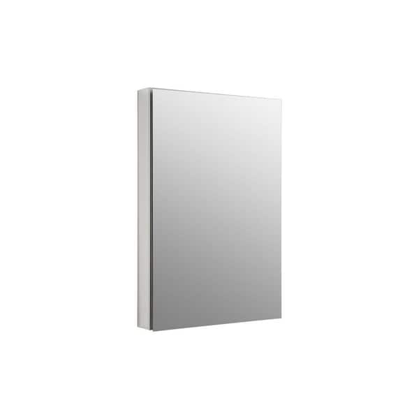KOHLER Catalan 24 in. W x 36 in. H Recessed or Surface Mount Medicine Cabinet in Satin Anodized Aluminum