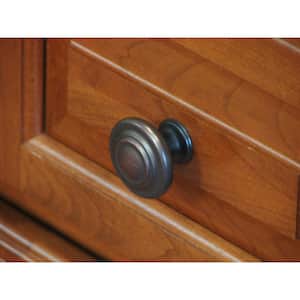 Three-Ring 1-1/4 in. Oil Rubbed Bronze Round Cabinet Knob