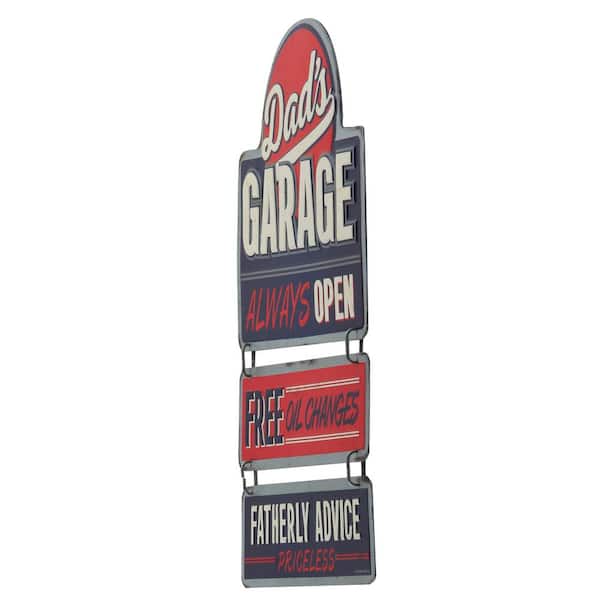 Open Road Brands Dad'S Garage Embossed Tin Linked Sign 90157573-MEI - The  Home Depot