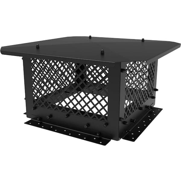 Reviews for HAHAEMALL 14 in. x 14 in. Black Galvanized Steel Fireplace