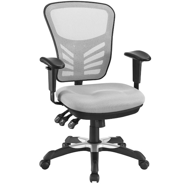 MODWAY Articulate 26 in. Width Big and Tall Gray Mesh Ergonomic Chair with Wheels