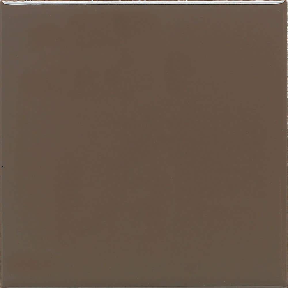 Semi-Gloss Artisan Brown 4-1/4 in. x 4-1/4 in. Ceramic Wall Tile (12.5 sq. 