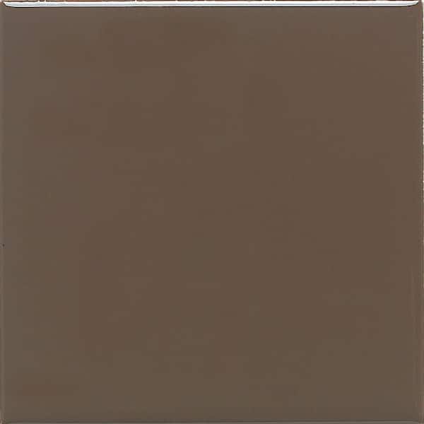 Semi-Gloss Artisan Brown 4-1/4 in. x 4-1/4 in. Ceramic Wall Tile (12.5 sq. ft. / case)