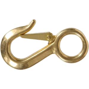 Hardware Essentials 3/4 x 3-1/8 in. Bolt Snap with Round Swivel Eye in Solid Brass (10-Pack) 321490