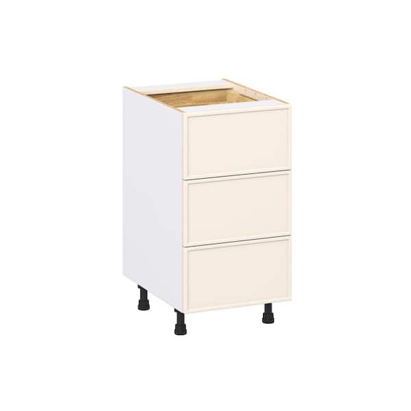 Fairview 18 in. Wx24 in. D x 34.5 in. H Assembled Slim Shaker Drawer Base Kitchen Cabinet in Washed Linen with 4-Drawers