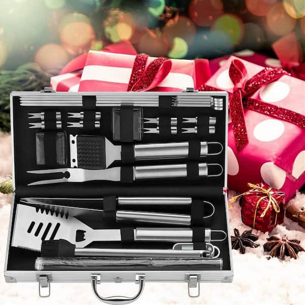 Pure Grill 4-Piece Stainless Steel BBQ Tool Utensil Set - Professional  Grade Barbecue Accessories