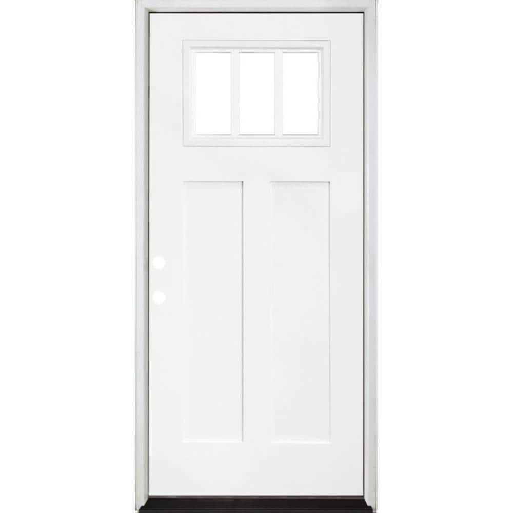 8'0 Tall 3/4 Lite Clear Low-E Fiberglass Prehung Double Door Unit - Door  Clearance Center