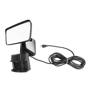 180-Degree Black Motion Activated Outdoor Integrated LED Portable Plug-In Security Spot Light
