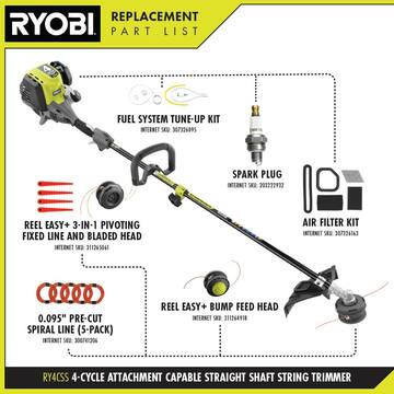 4-Stroke 30 cc Attachment Capable Straight Shaft Gas Trimmer