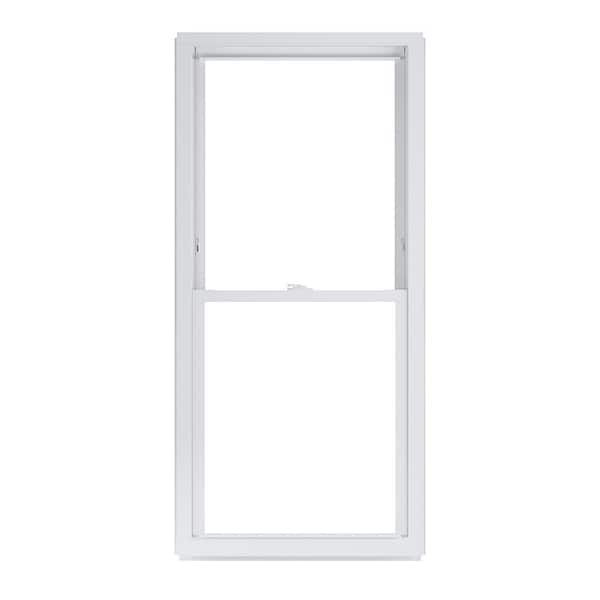 American Craftsman 27.75 in. x 57.25 in. 50 Series Low-E Argon Glass Double Hung White Vinyl Replacement Window, Screen Incl
