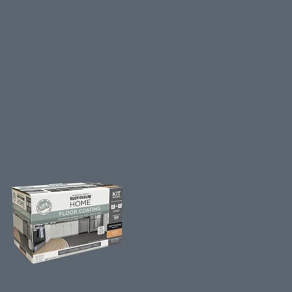 Rust-Oleum Home 1 qt. Gunmetal Interior Floor Base Matte Clear Coating Kit