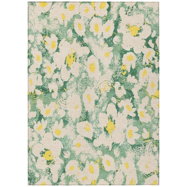 Addison Rugs Chantille ACN538 Green 8 ft. x 10 ft. Machine Washable Indoor/Outdoor Geometric Area Rug