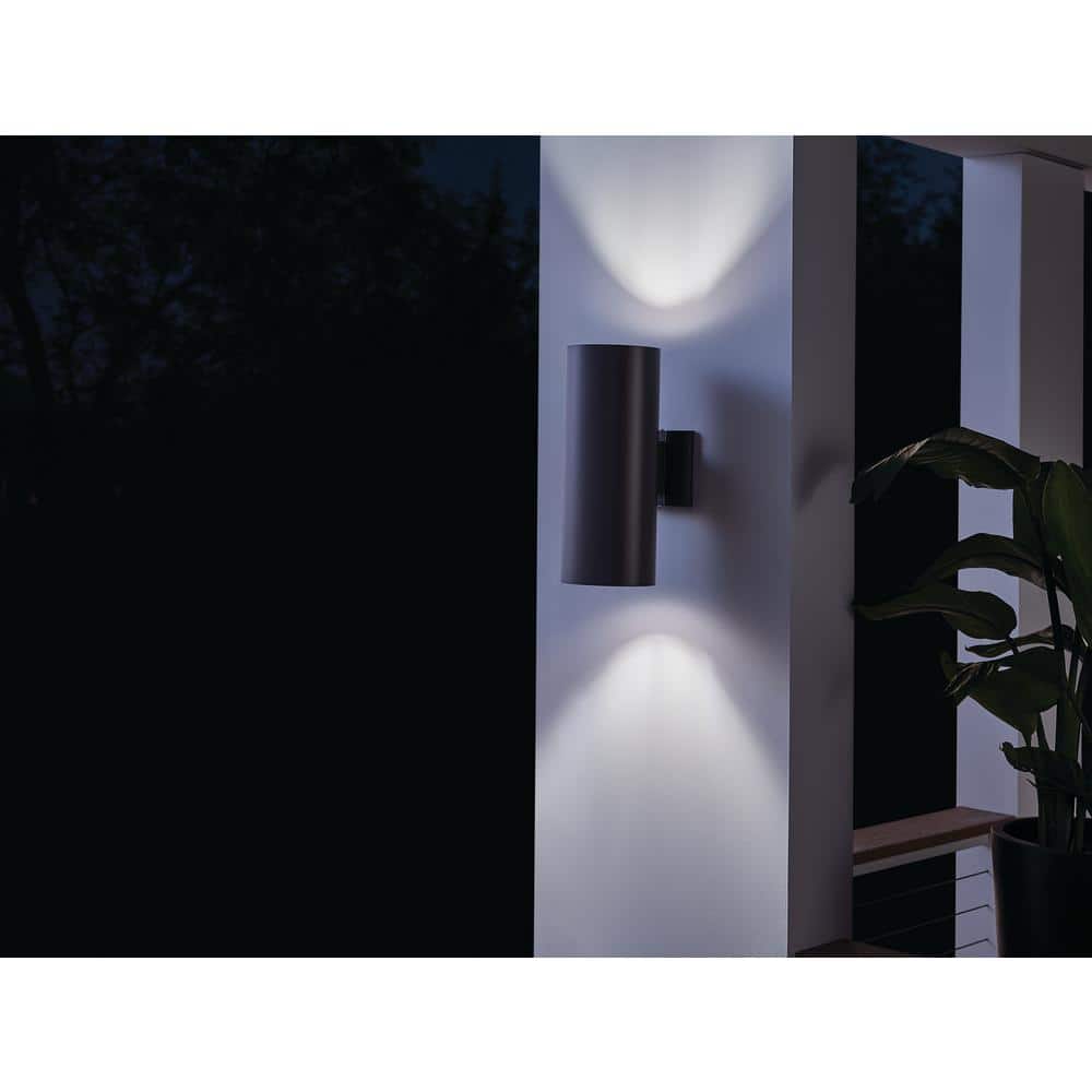 Bronze 15" Modern Cylinder Wall Sconce