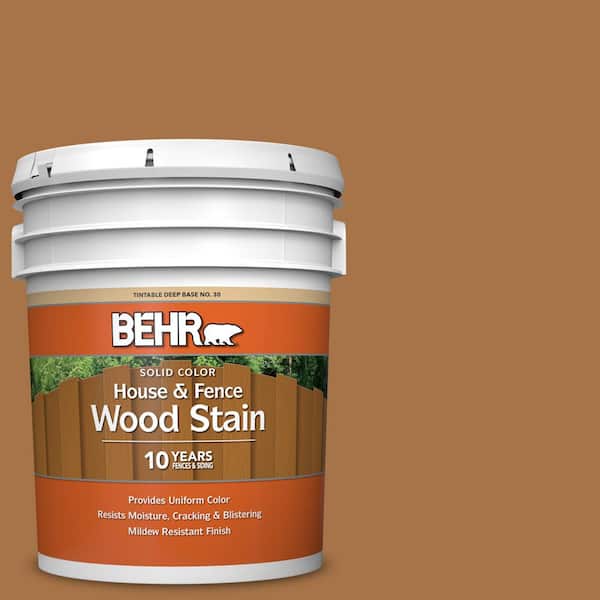 BEHR 5 gal. #SC-134 Curry Solid Color House and Fence Exterior Wood Stain