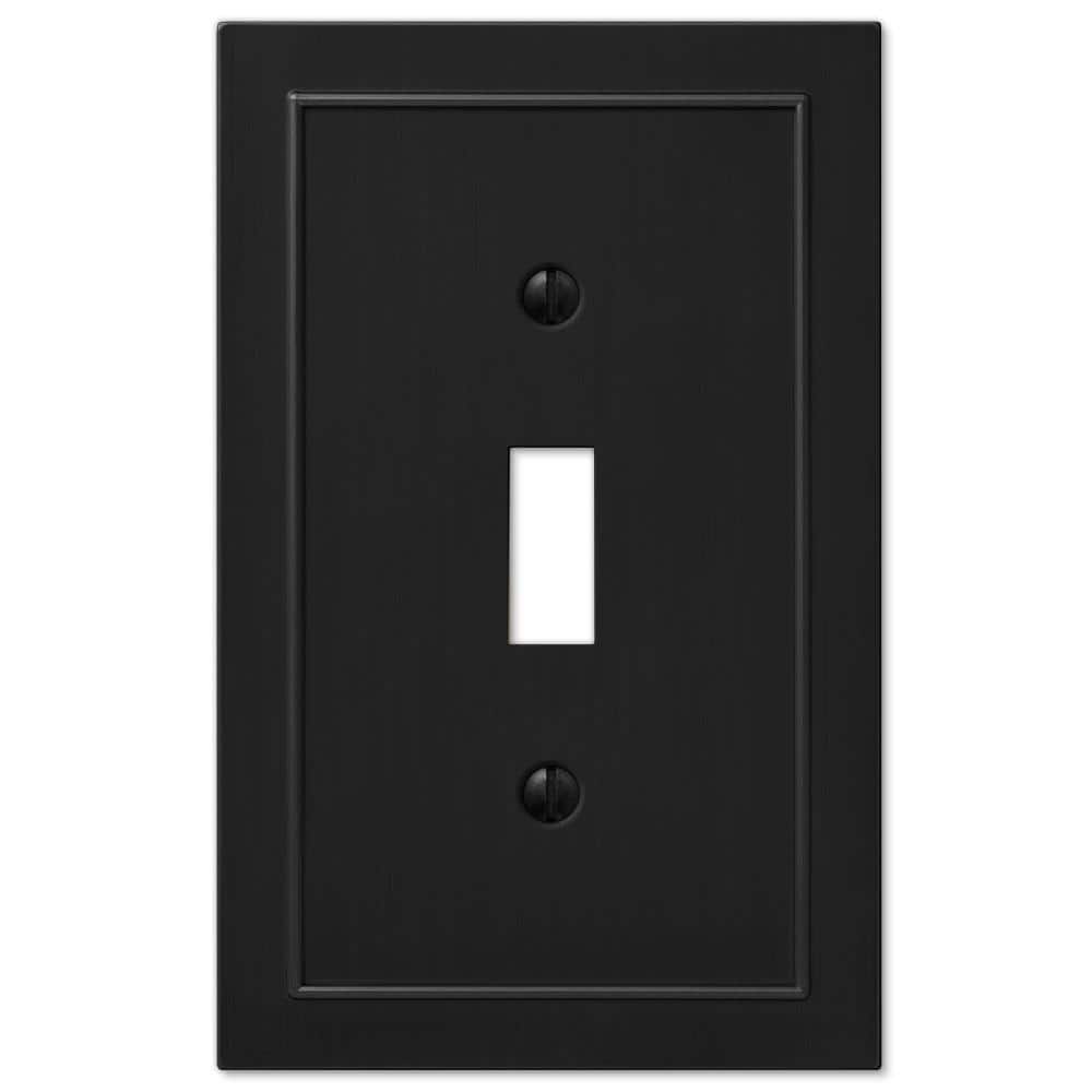 Bethany Black Metal Single Toggle Wall Plate